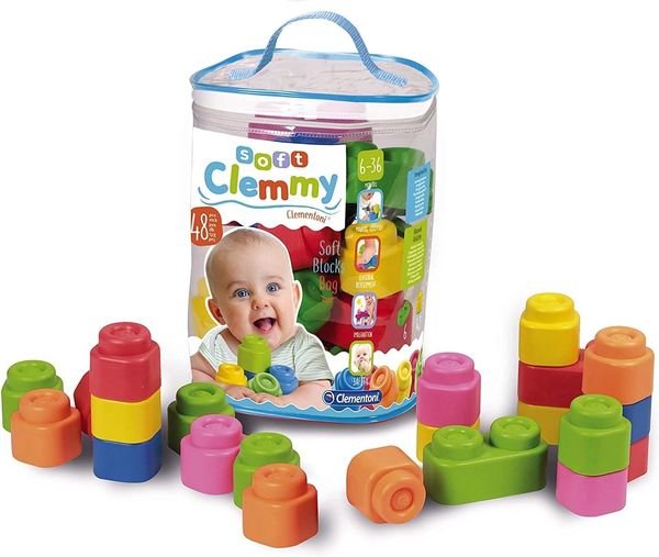 Clementoni — Soft Clemmy, Bolsa de 48 Bloques Blandos (17134)