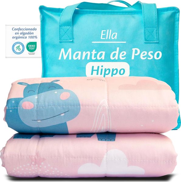 Ella — Manta con Peso Infantil 3,2 kg (100×150 cm, algodón OEKO-TEX)